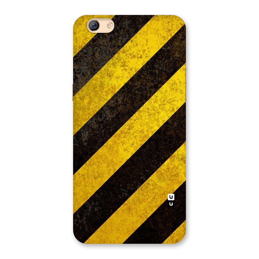 Shaded Yellow Stripes Back Case for Oppo F3 Plus