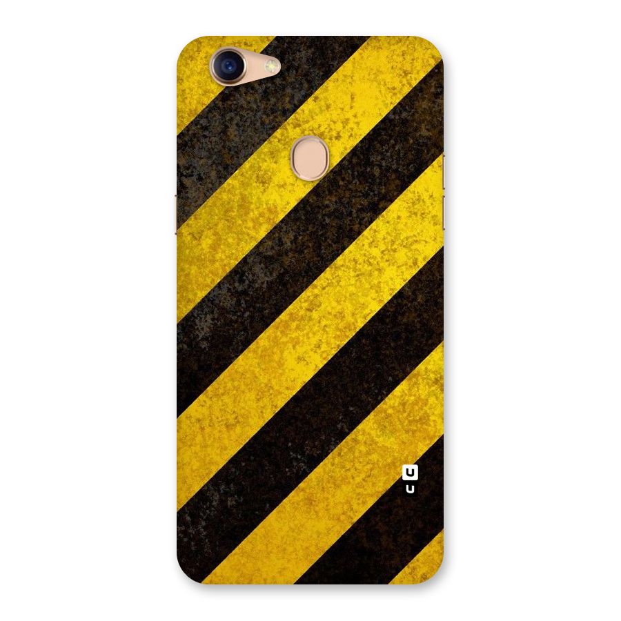 Shaded Yellow Stripes Back Case for Oppo F5
