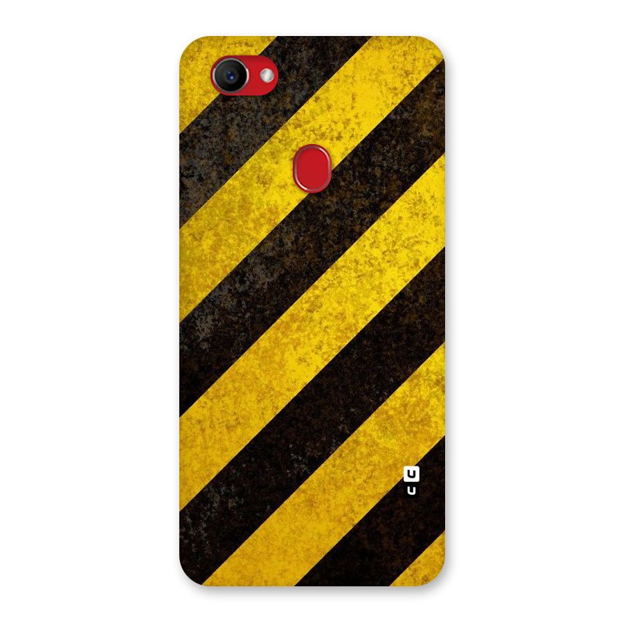 Shaded Yellow Stripes Back Case for Oppo F7