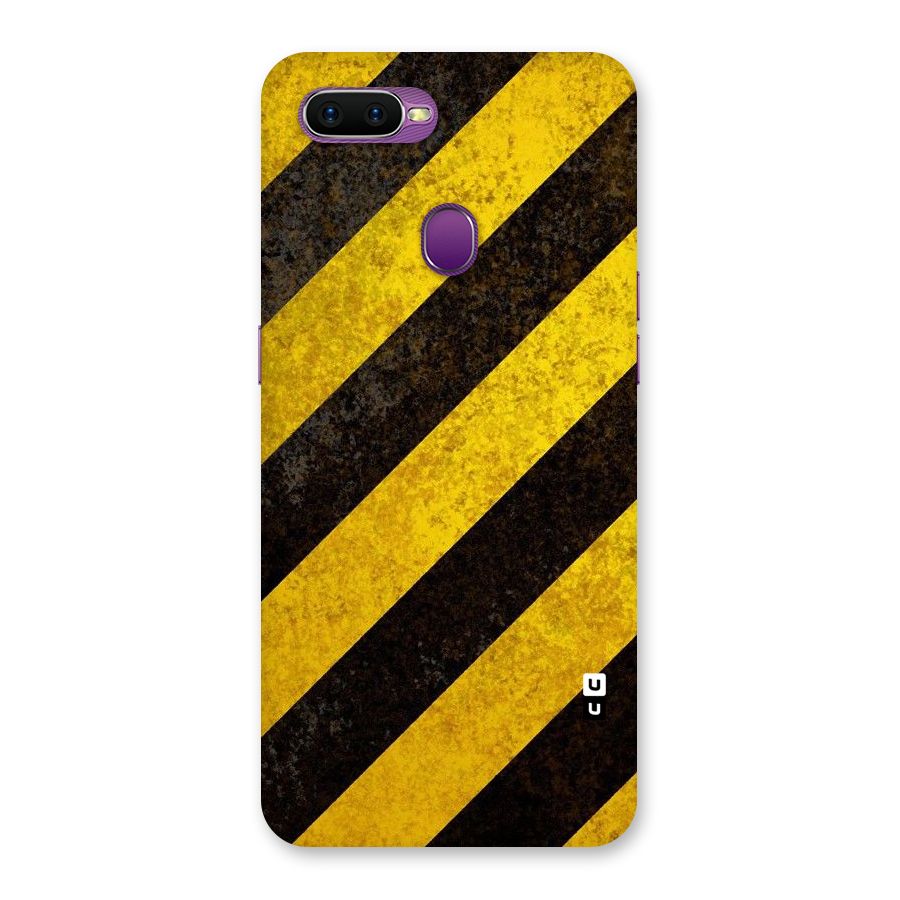 Shaded Yellow Stripes Back Case for Oppo F9