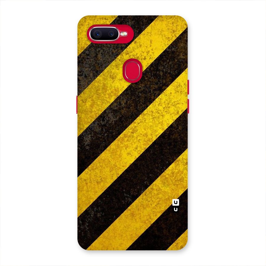 Shaded Yellow Stripes Back Case for Oppo F9 Pro