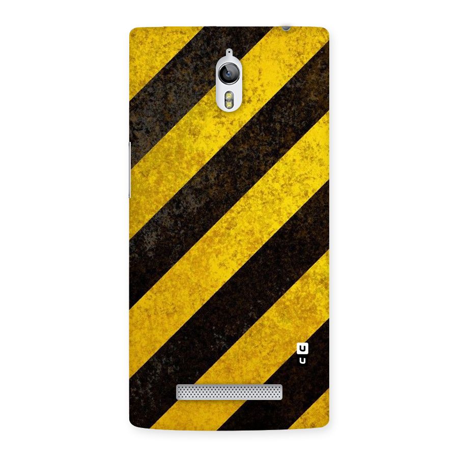Shaded Yellow Stripes Back Case for Oppo Find 7