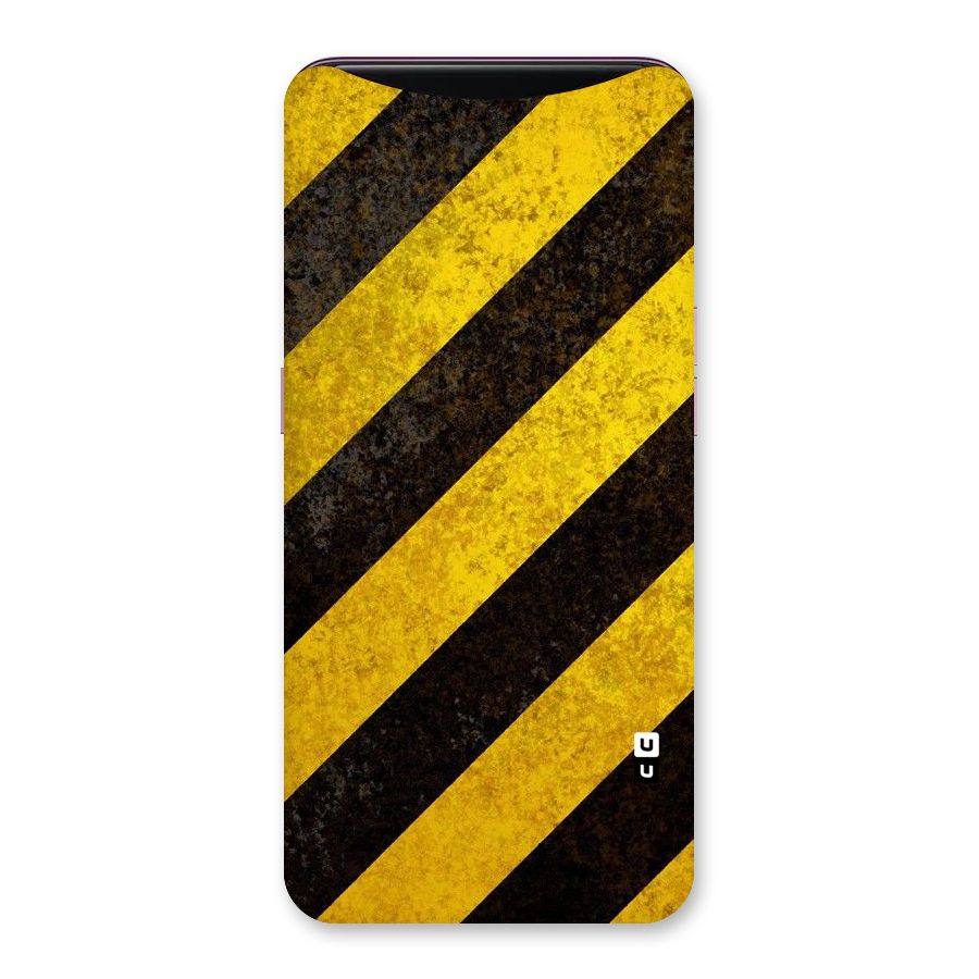 Shaded Yellow Stripes Back Case for Oppo Find X