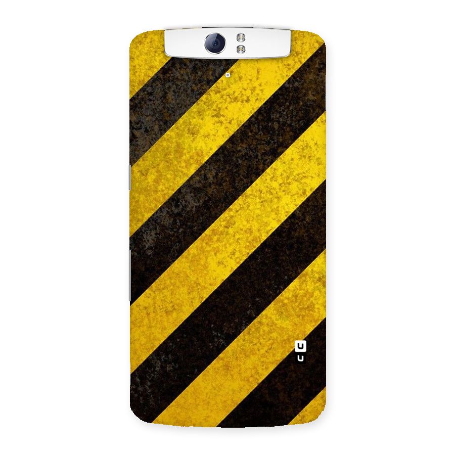 Shaded Yellow Stripes Back Case for Oppo N1