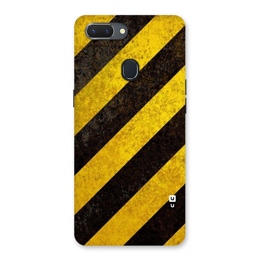 Shaded Yellow Stripes Back Case for Oppo Realme 2