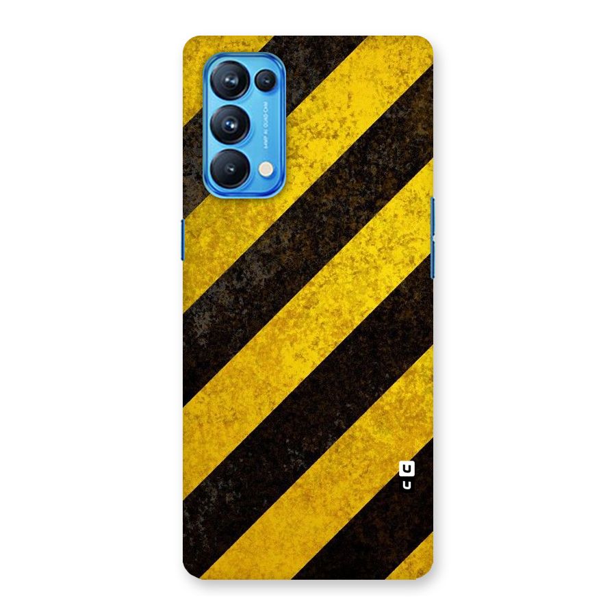 Shaded Yellow Stripes Back Case for Oppo Reno5 Pro 5G