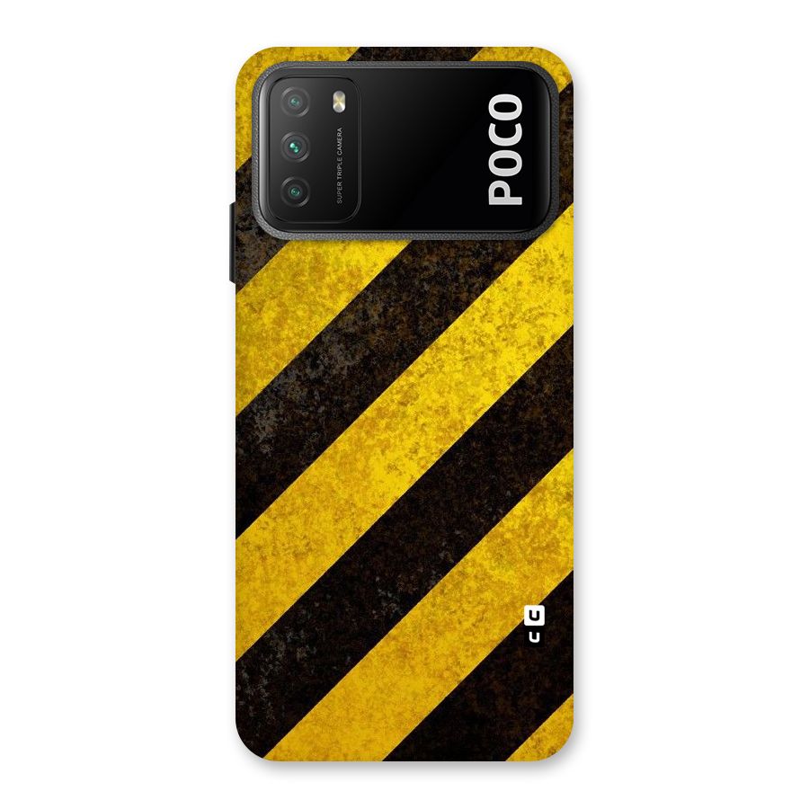 Shaded Yellow Stripes Back Case for Poco M3
