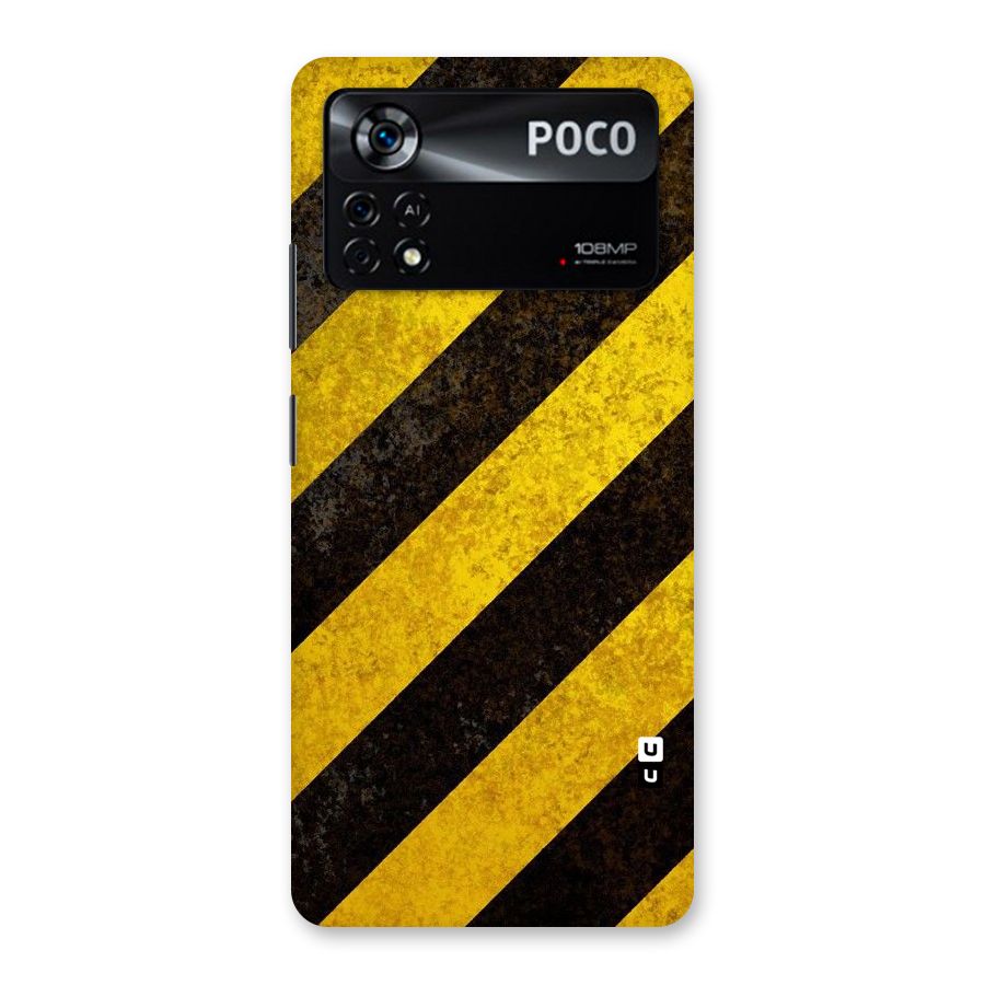 Shaded Yellow Stripes Back Case for Poco X4 Pro 5G
