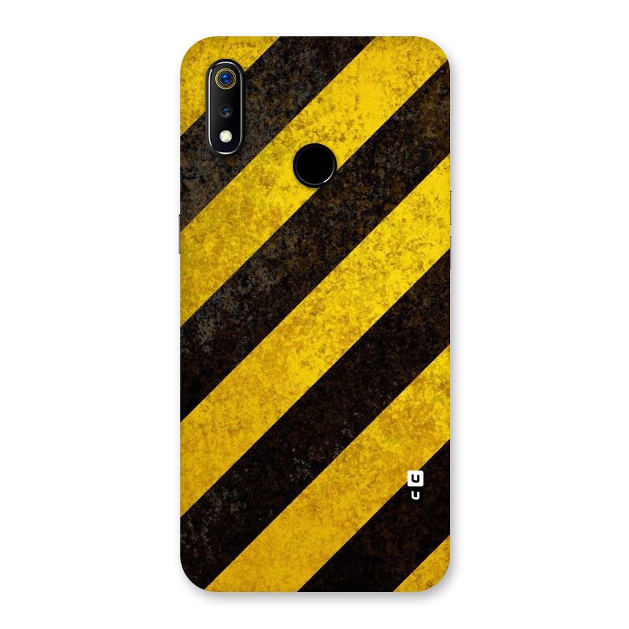Shaded Yellow Stripes Back Case for Realme 3