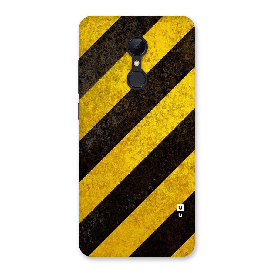 Shaded Yellow Stripes Back Case for Redmi 5