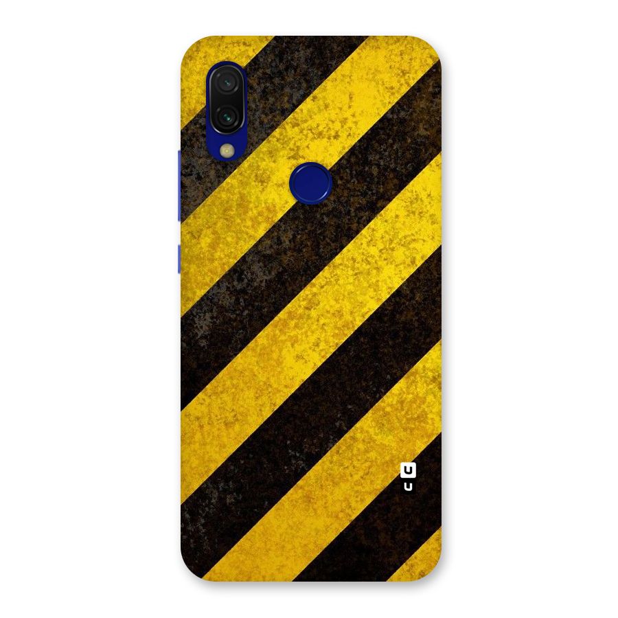 Shaded Yellow Stripes Back Case for Redmi 7