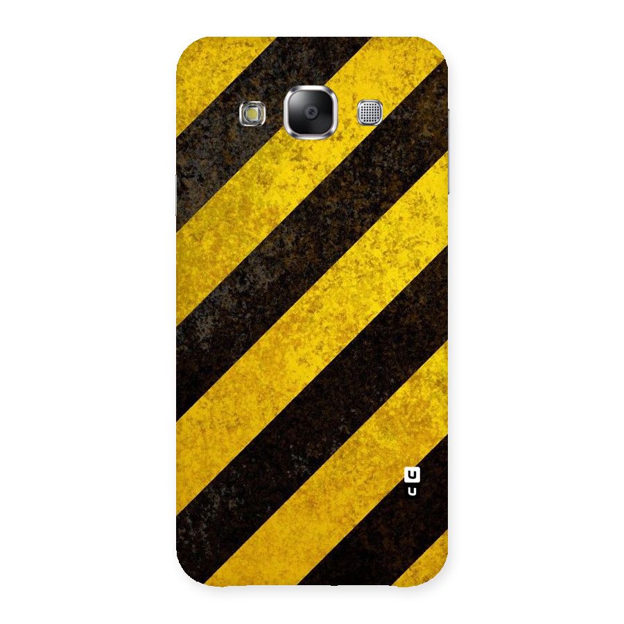 Shaded Yellow Stripes Back Case for Samsung Galaxy E5