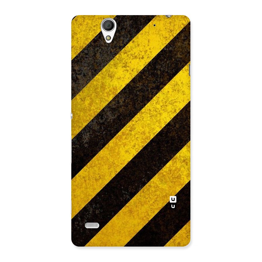Shaded Yellow Stripes Back Case for Sony Xperia C4