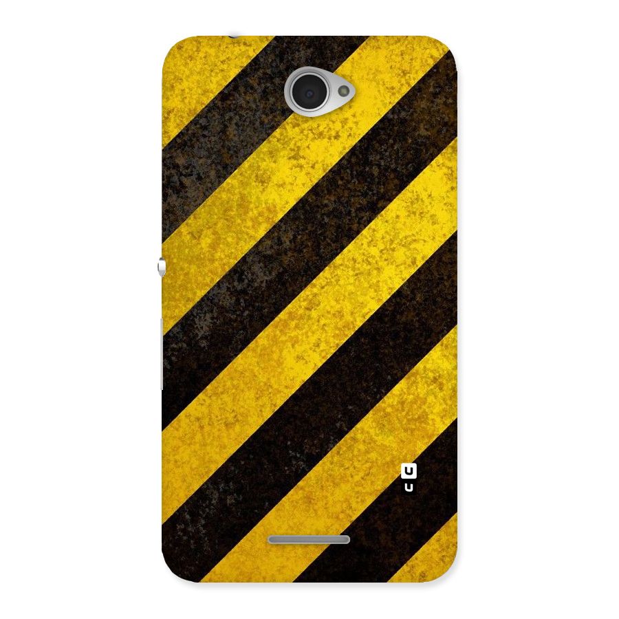 Shaded Yellow Stripes Back Case for Sony Xperia E4