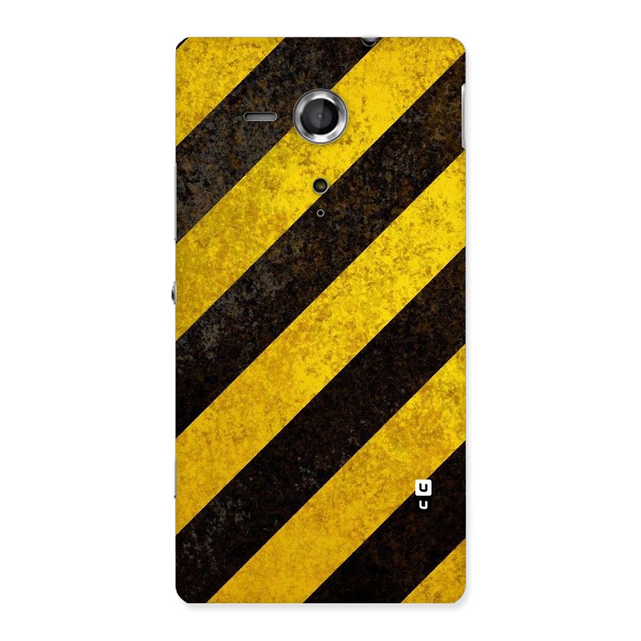 Shaded Yellow Stripes Back Case for Sony Xperia SP