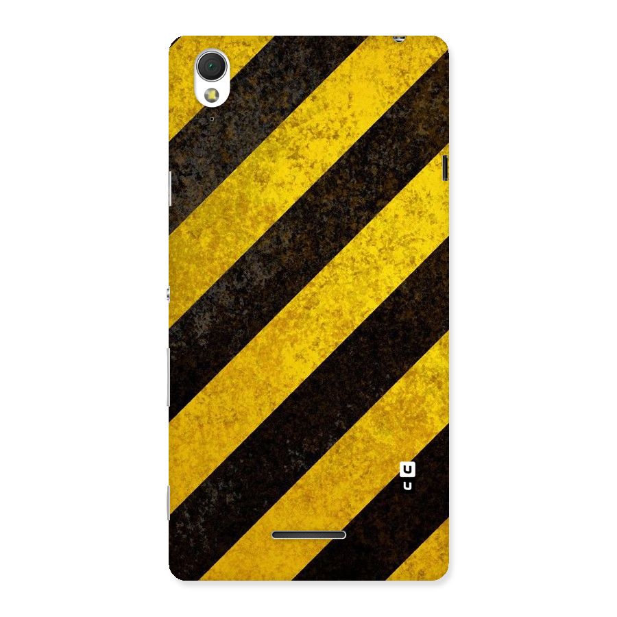 Shaded Yellow Stripes Back Case for Sony Xperia T3