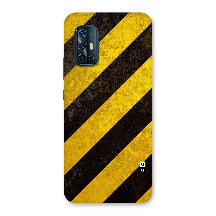 Shaded Yellow Stripes Back Case for Vivo V17