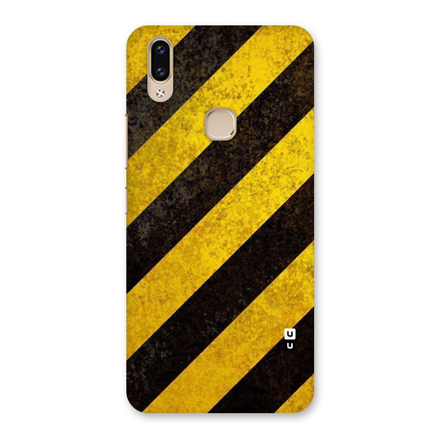 Shaded Yellow Stripes Back Case for Vivo V9 Youth