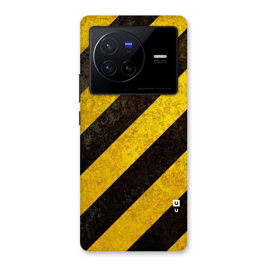 Shaded Yellow Stripes Back Case for Vivo X80