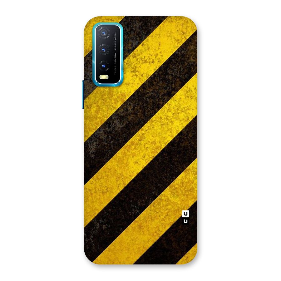 Shaded Yellow Stripes Back Case for Vivo Y20G