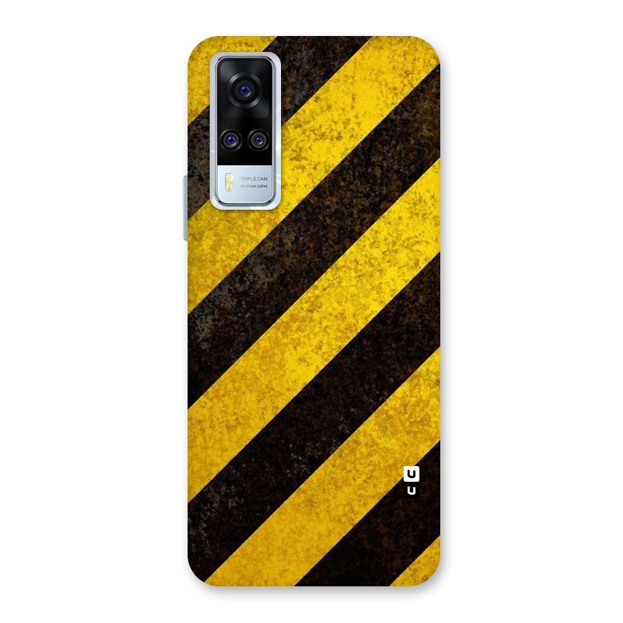 Shaded Yellow Stripes Back Case for Vivo Y31