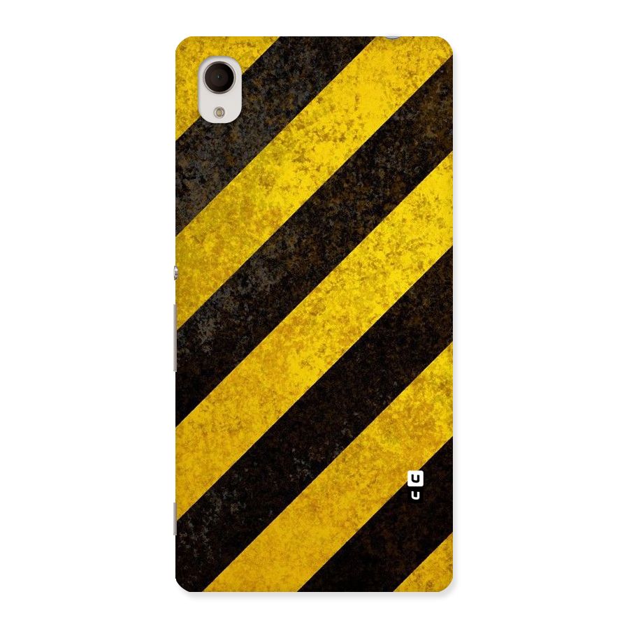 Shaded Yellow Stripes Back Case for Xperia M4 Aqua
