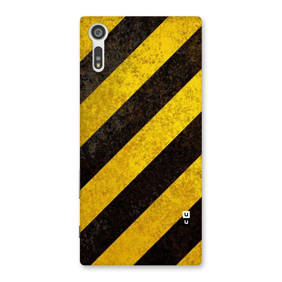 Shaded Yellow Stripes Back Case for Xperia XZ