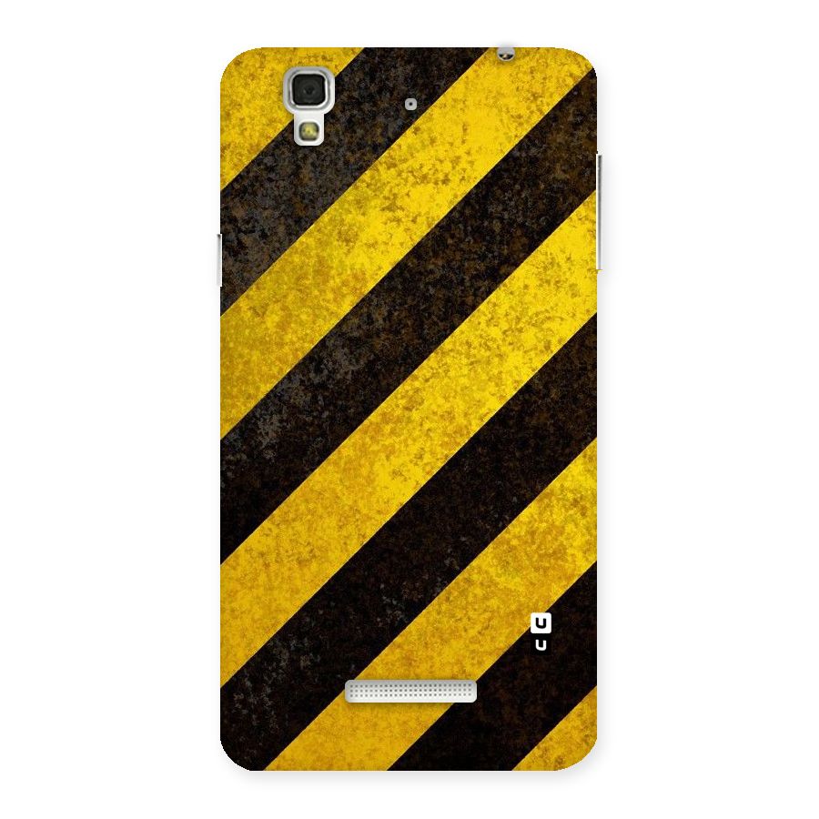 Shaded Yellow Stripes Back Case for Yu Yureka