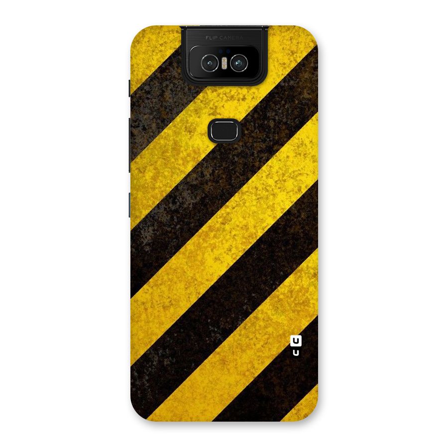 Shaded Yellow Stripes Back Case for Zenfone 6z