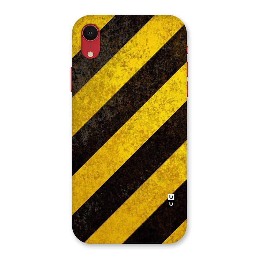 Shaded Yellow Stripes Back Case for iPhone XR