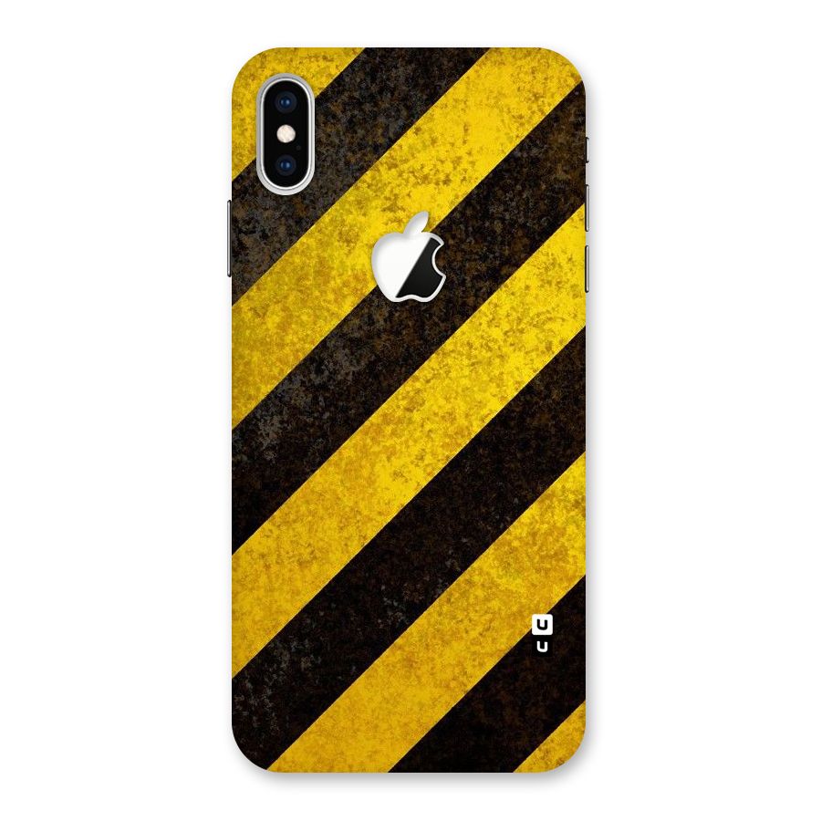 Shaded Yellow Stripes Back Case for iPhone XS Max Apple Cut