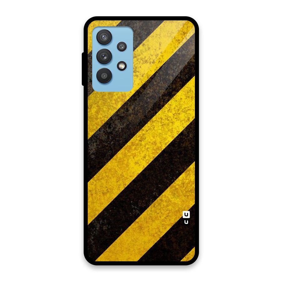 Shaded Yellow Stripes Glass Back Case for Galaxy M32 5G