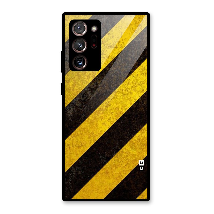 Shaded Yellow Stripes Glass Back Case for Galaxy Note 20 Ultra