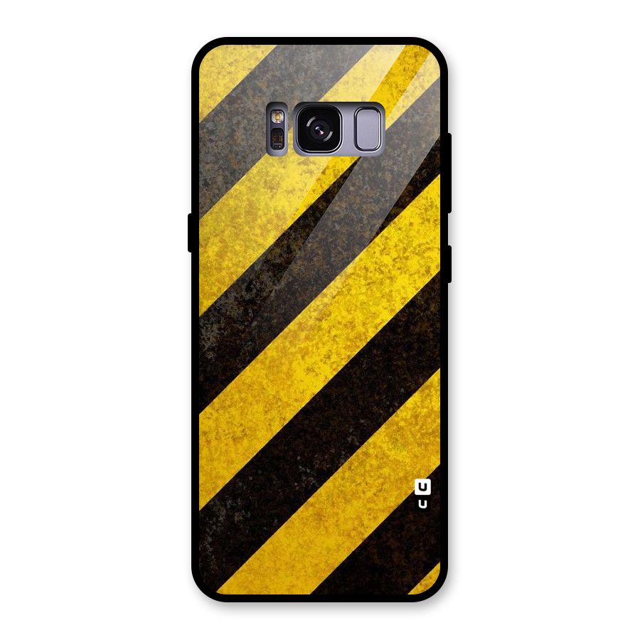 Shaded Yellow Stripes Glass Back Case for Galaxy S8