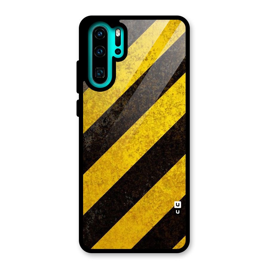 Shaded Yellow Stripes Glass Back Case for Huawei P30 Pro