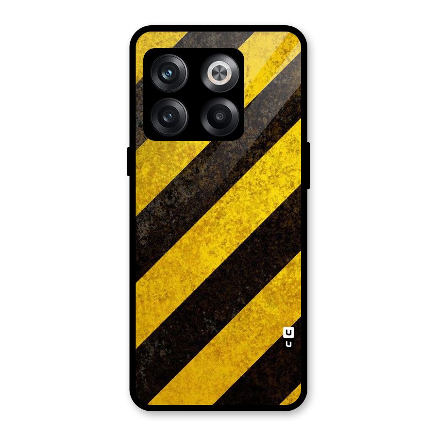 Shaded Yellow Stripes Glass Back Case for OnePlus 10T