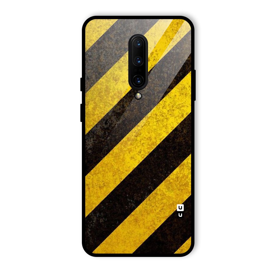 Shaded Yellow Stripes Glass Back Case for OnePlus 7 Pro