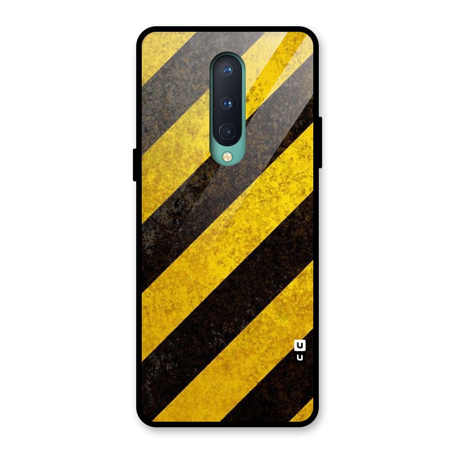Shaded Yellow Stripes Glass Back Case for OnePlus 8