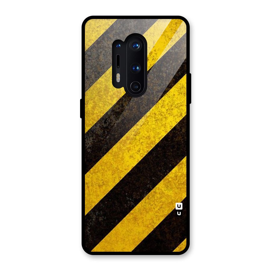 Shaded Yellow Stripes Glass Back Case for OnePlus 8 Pro
