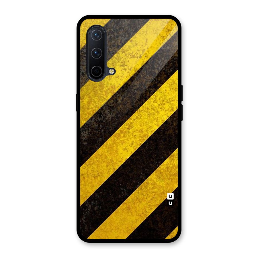 Shaded Yellow Stripes Glass Back Case for OnePlus Nord CE 5G