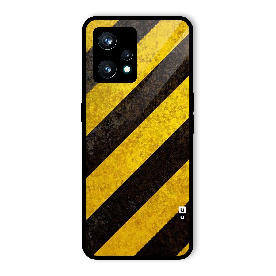 Shaded Yellow Stripes Glass Back Case for Realme 9 Pro Plus 5G