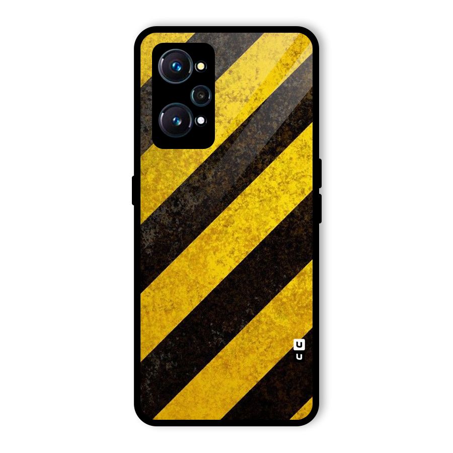 Shaded Yellow Stripes Glass Back Case for Realme GT 2