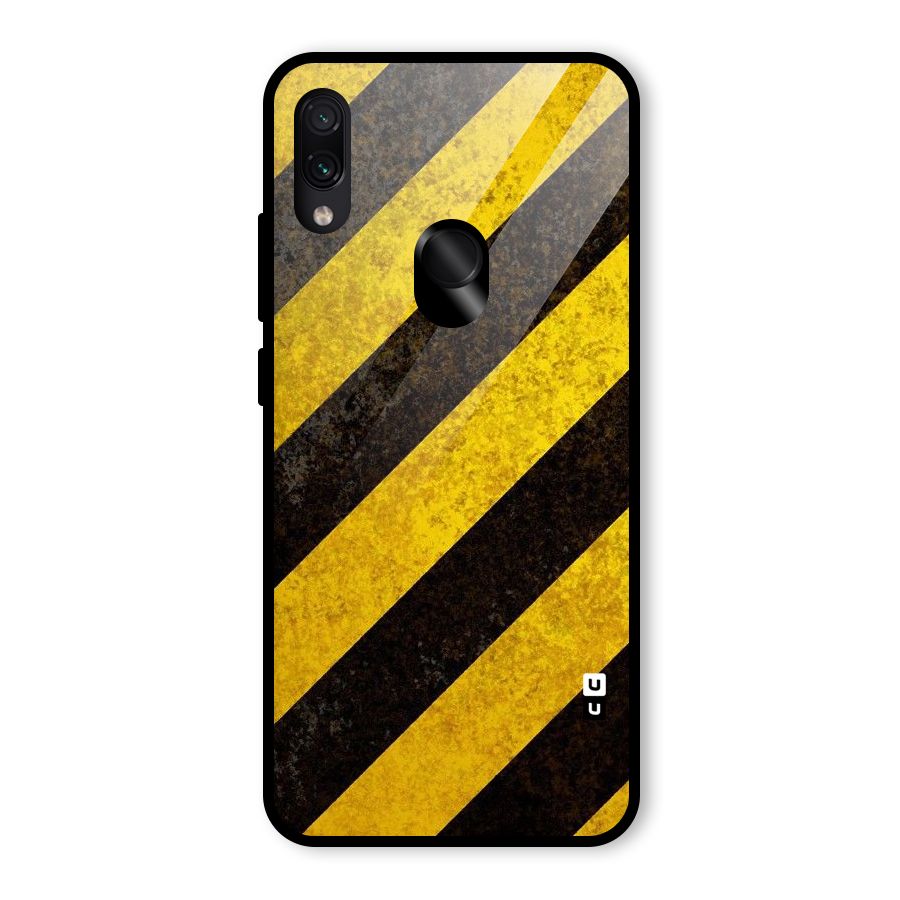 Shaded Yellow Stripes Glass Back Case for Redmi Note 7S