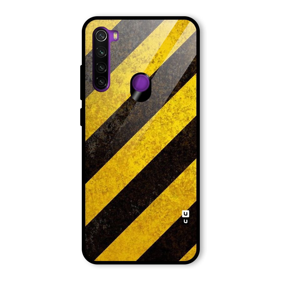 Shaded Yellow Stripes Glass Back Case for Redmi Note 8
