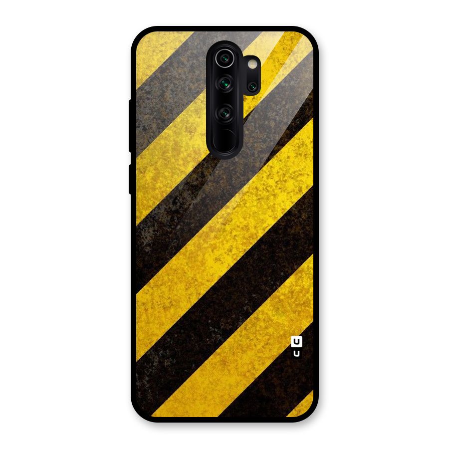Shaded Yellow Stripes Glass Back Case for Redmi Note 8 Pro