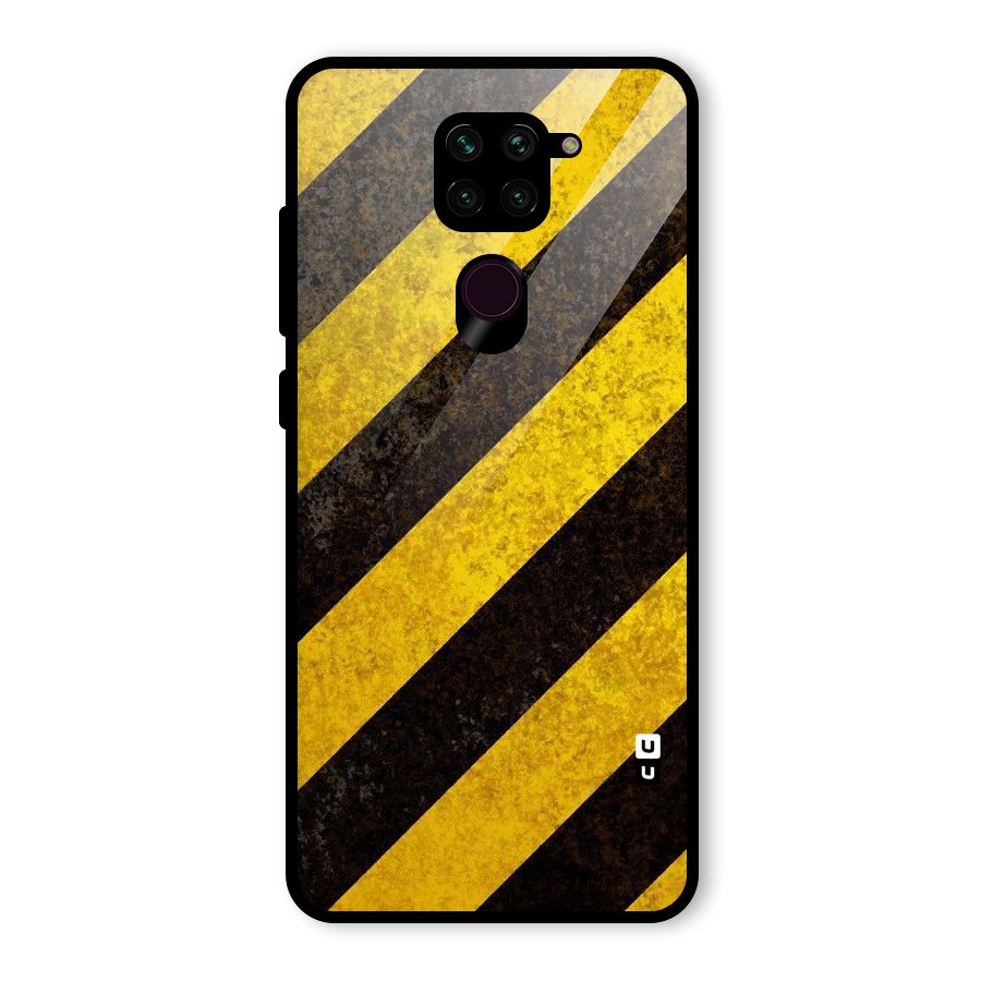 Shaded Yellow Stripes Glass Back Case for Redmi Note 9