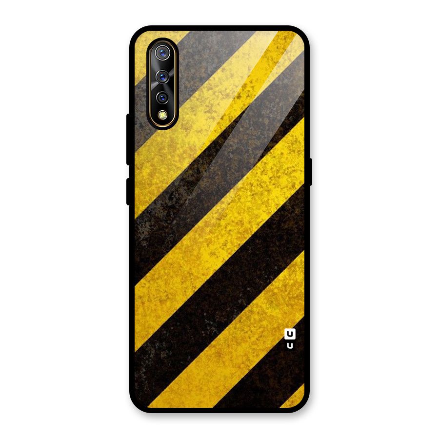 Shaded Yellow Stripes Glass Back Case for Vivo S1