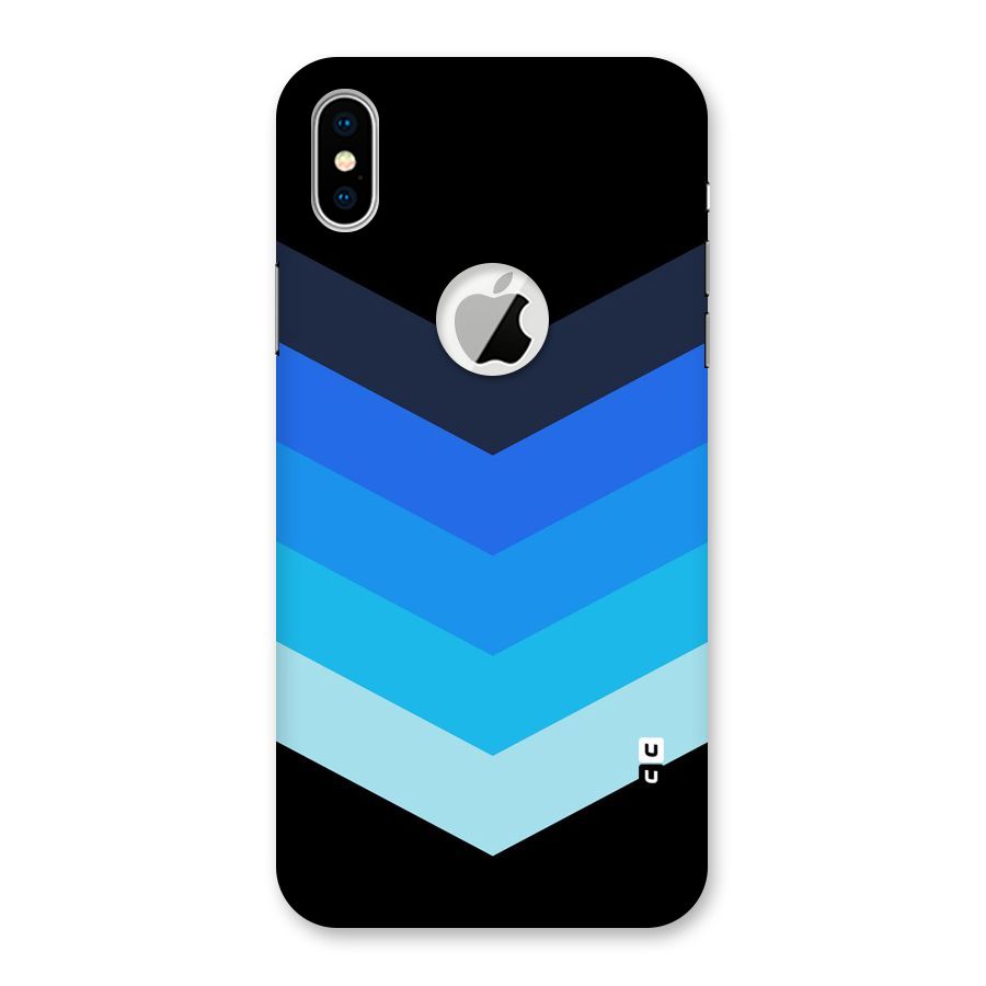Shades Colors Back Case for iPhone X Logo Cut