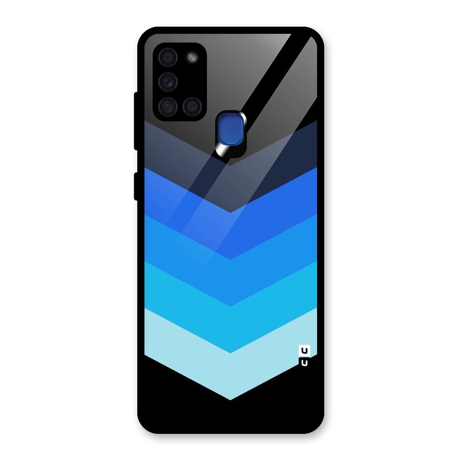 Shades Colors Glass Back Case for Galaxy A21s