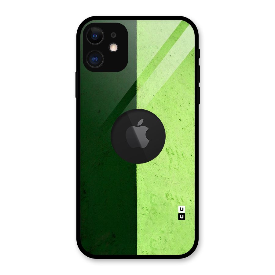 Shades Half Glass Back Case for iPhone 11 Logo Cut
